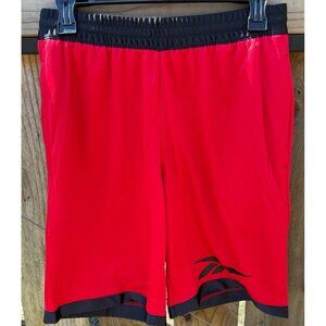 Reebok Size Small Basket Ball Mesh Shorts Red & Black Athletic Shorts With Logo